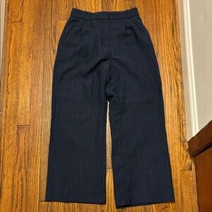 Abercrombie & Fitch Dark Blue Striped Trousers